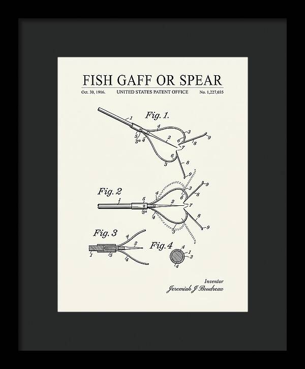 Fish Gaff Or Spear Minimalist Patent Us1227035a
