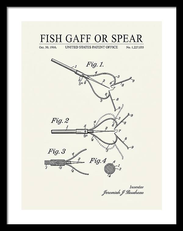 Fish Gaff Or Spear Minimalist Patent Us1227035a