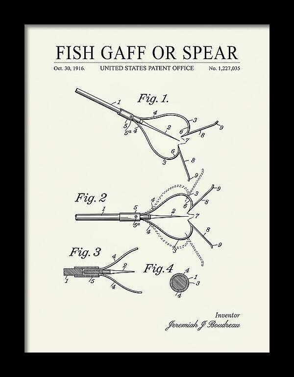 Fish Gaff Or Spear Minimalist Patent Us1227035a