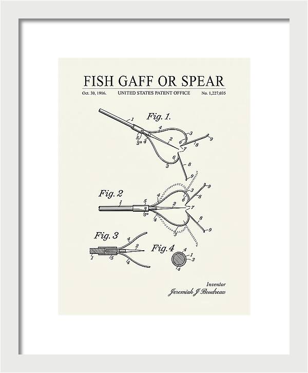 Fish Gaff Or Spear Minimalist Patent Us1227035a