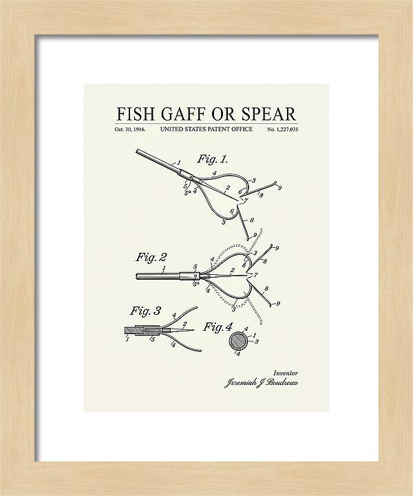 Fish Gaff Or Spear Minimalist Patent Us1227035a