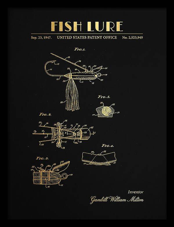 Fish Lure Gold Patent Us2523949a