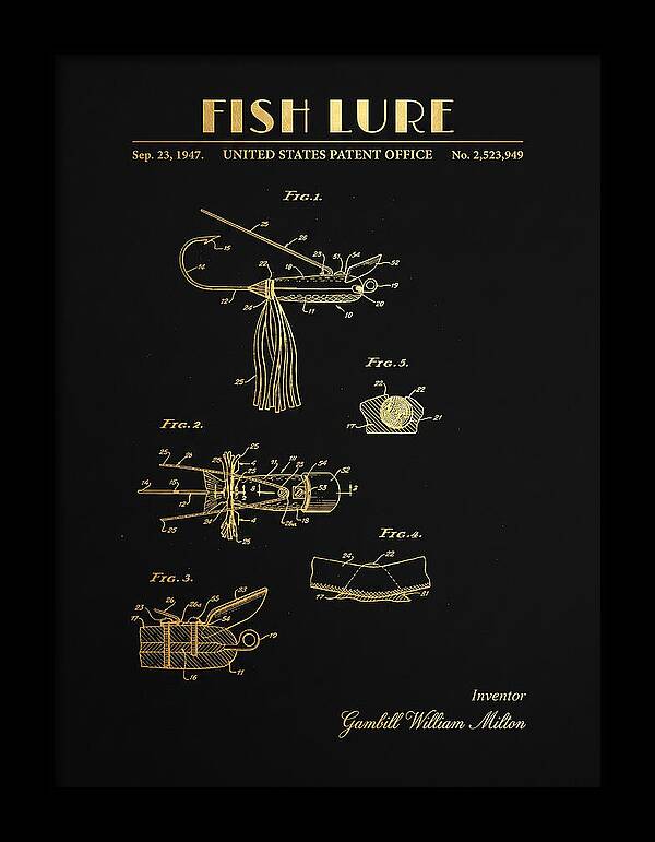 Fish Lure Gold Patent Us2523949a