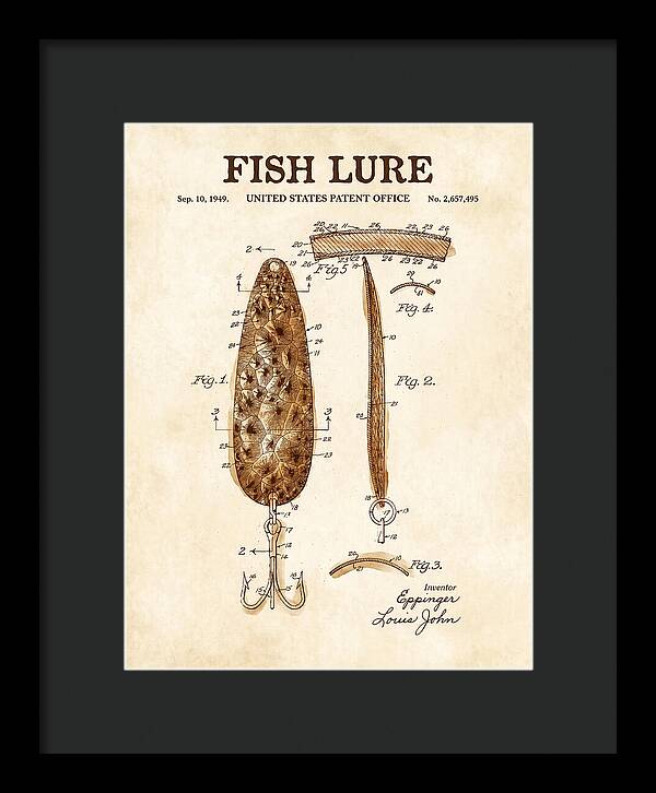 Fish Lure Watercolor Patent Us2657495a