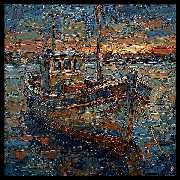 Fishing Boat At Dusk