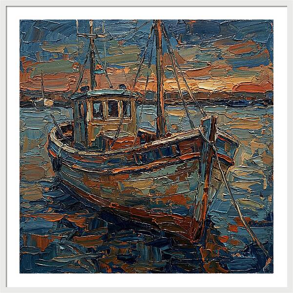 Fishing Boat At Dusk