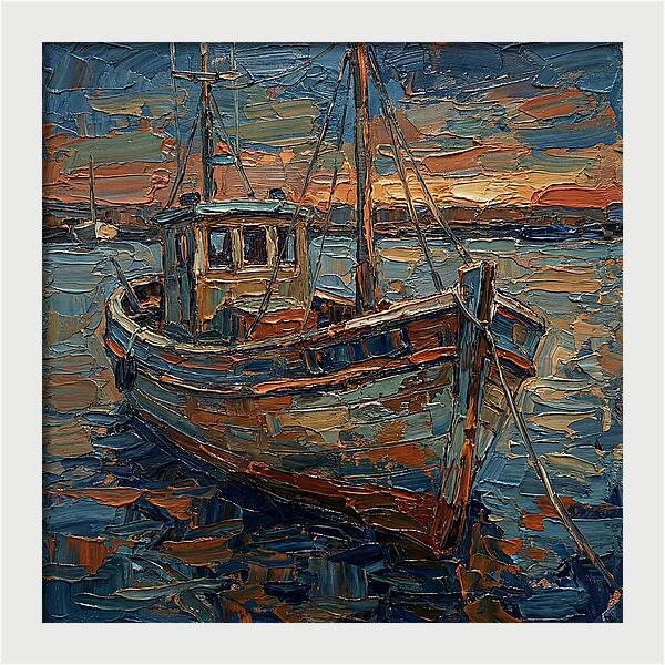 Fishing Boat At Dusk