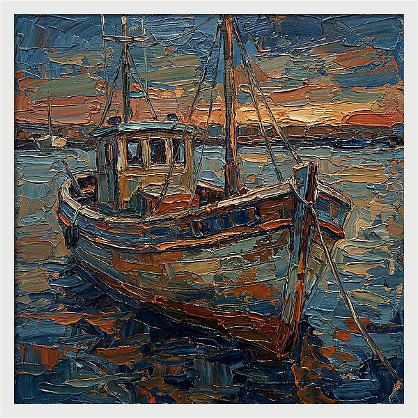 Fishing Boat At Dusk