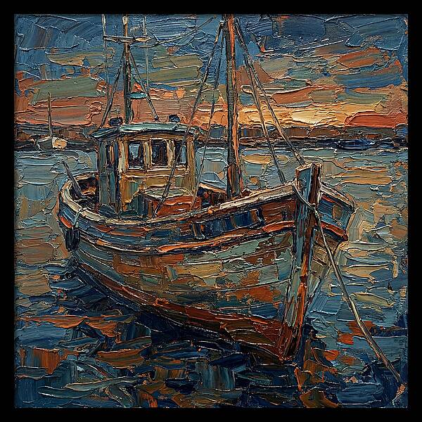 Fishing Boat At Dusk