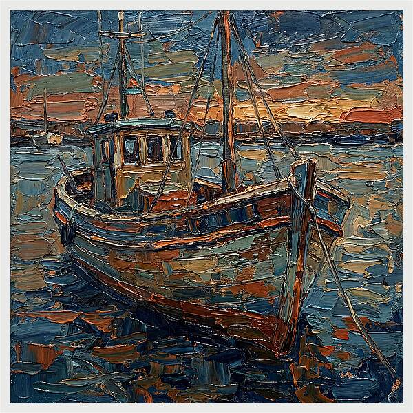 Fishing Boat At Dusk