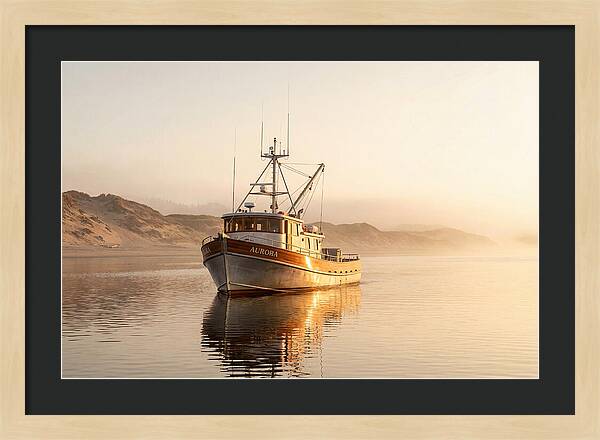 Fishing Boat At Sunrise