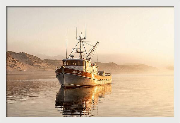 Fishing Boat At Sunrise