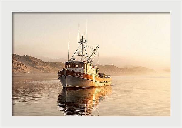 Fishing Boat At Sunrise