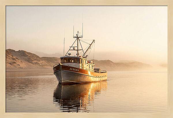 Fishing Boat At Sunrise