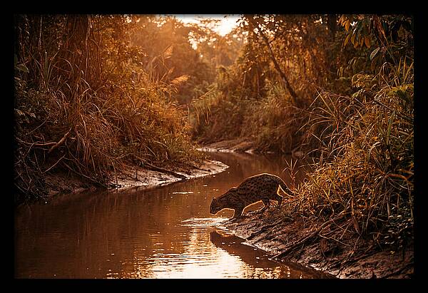 Fishing Cat At Dusk
