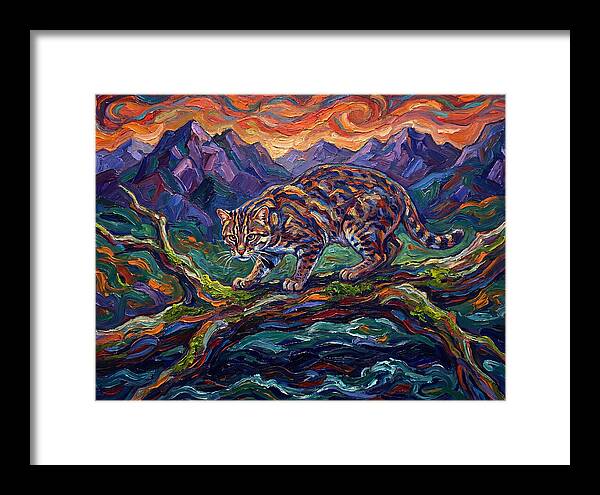 Fishing Cat In Expressionist Style