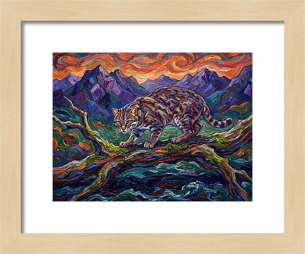Fishing Cat In Expressionist Style