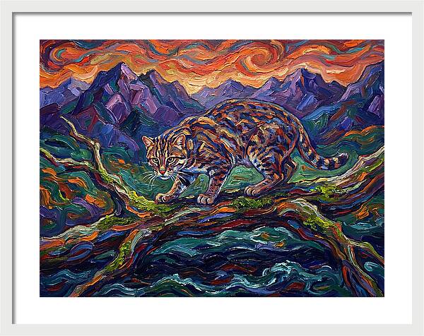 Fishing Cat In Expressionist Style