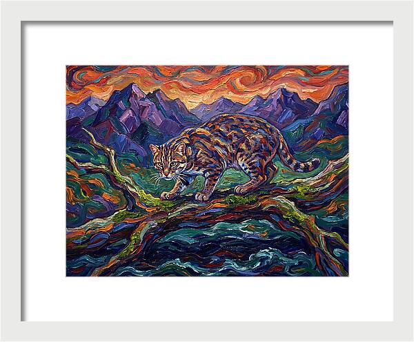 Fishing Cat In Expressionist Style