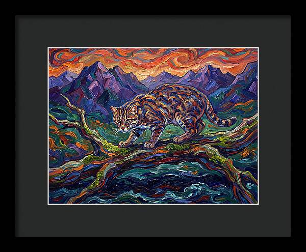 Fishing Cat In Expressionist Style