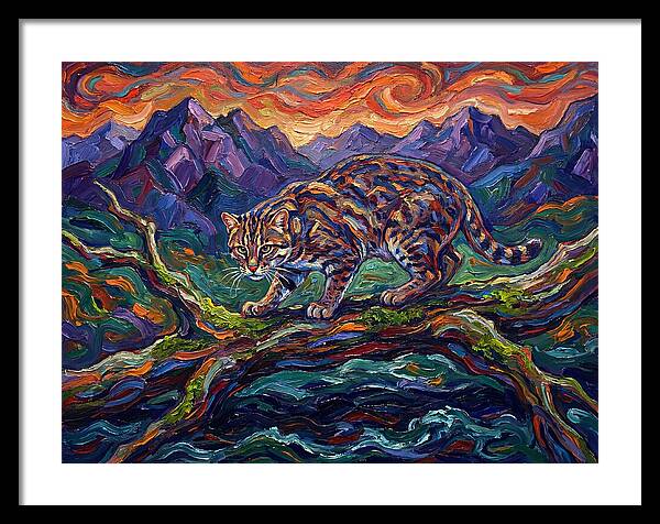 Fishing Cat In Expressionist Style