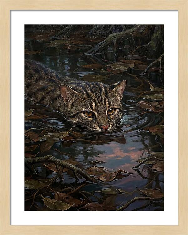 Fishing Cat In Water