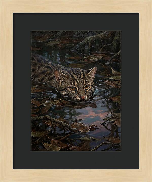 Fishing Cat In Water