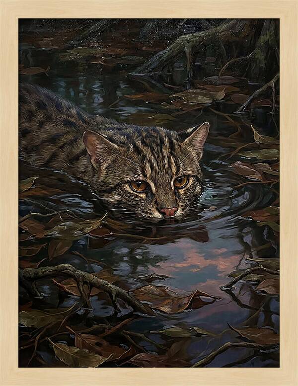 Fishing Cat In Water