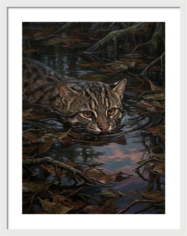 Fishing Cat In Water
