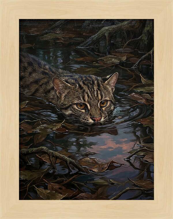 Fishing Cat In Water