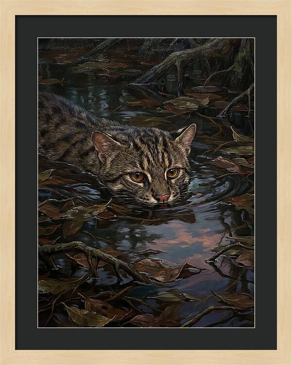 Fishing Cat In Water