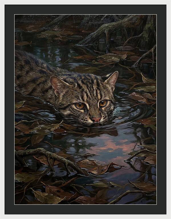 Fishing Cat In Water
