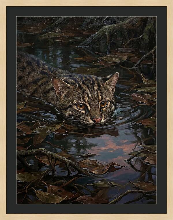 Fishing Cat In Water