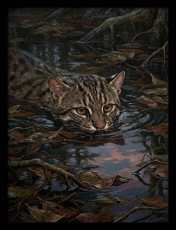 Fishing Cat In Water