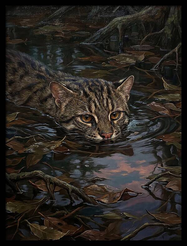 Fishing Cat In Water