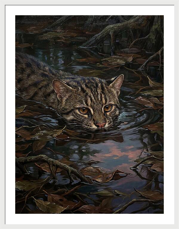 Fishing Cat In Water