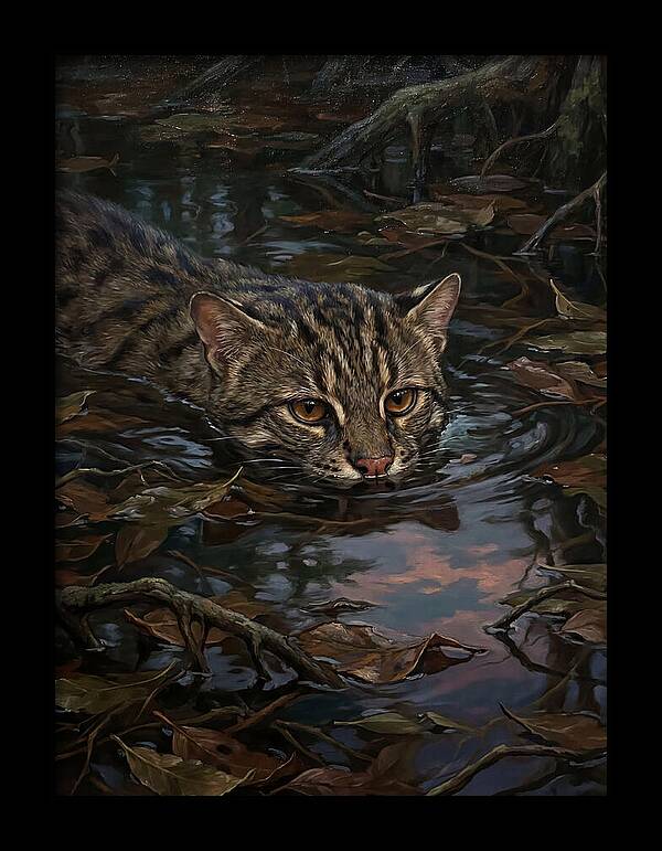 Fishing Cat In Water