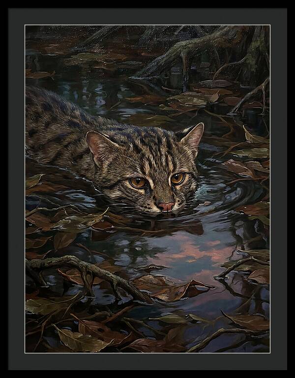 Fishing Cat In Water