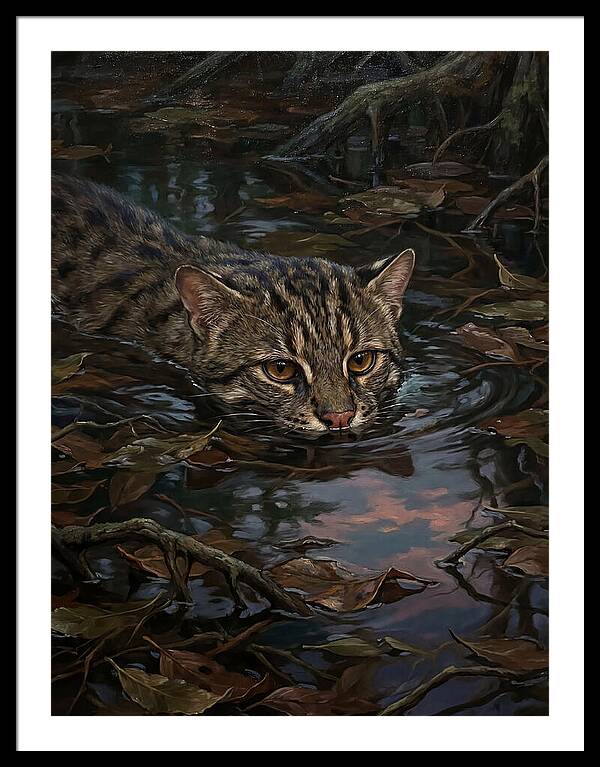 Fishing Cat In Water
