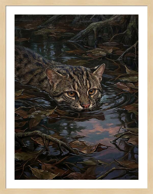 Fishing Cat In Water