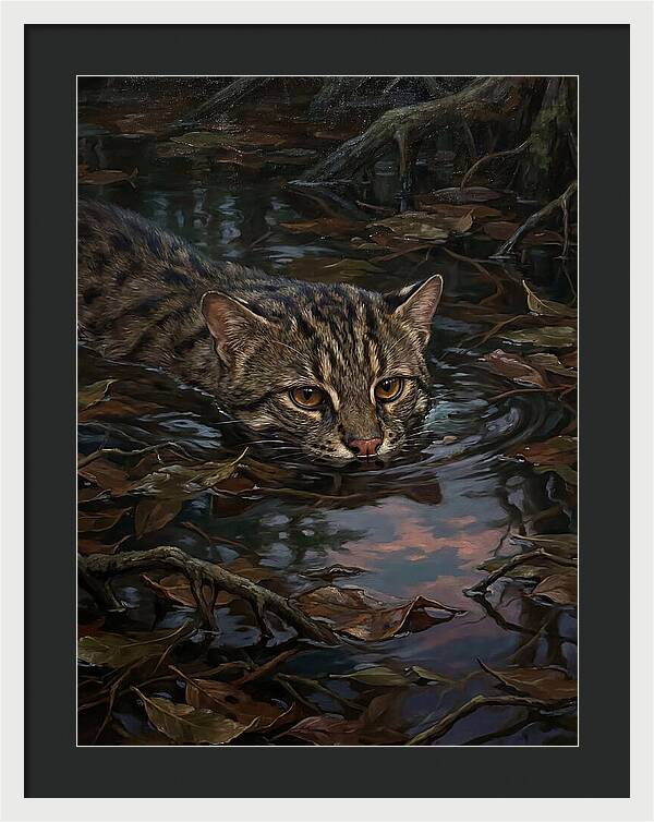 Fishing Cat In Water