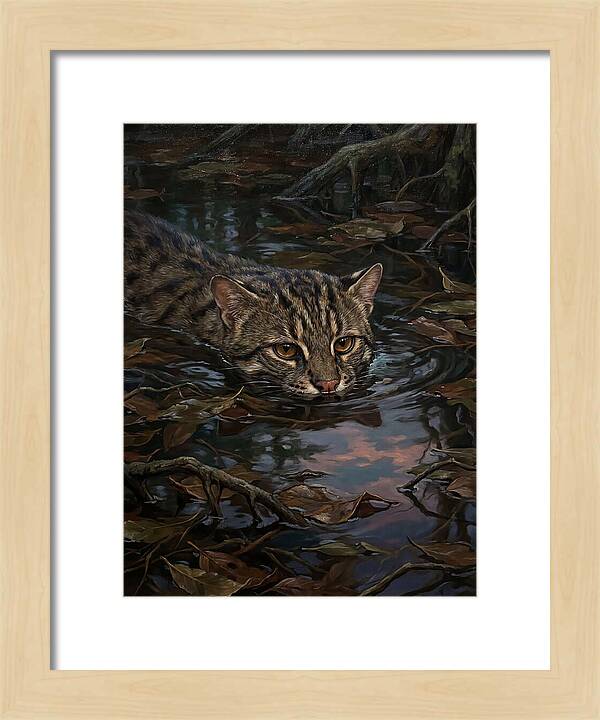 Fishing Cat In Water