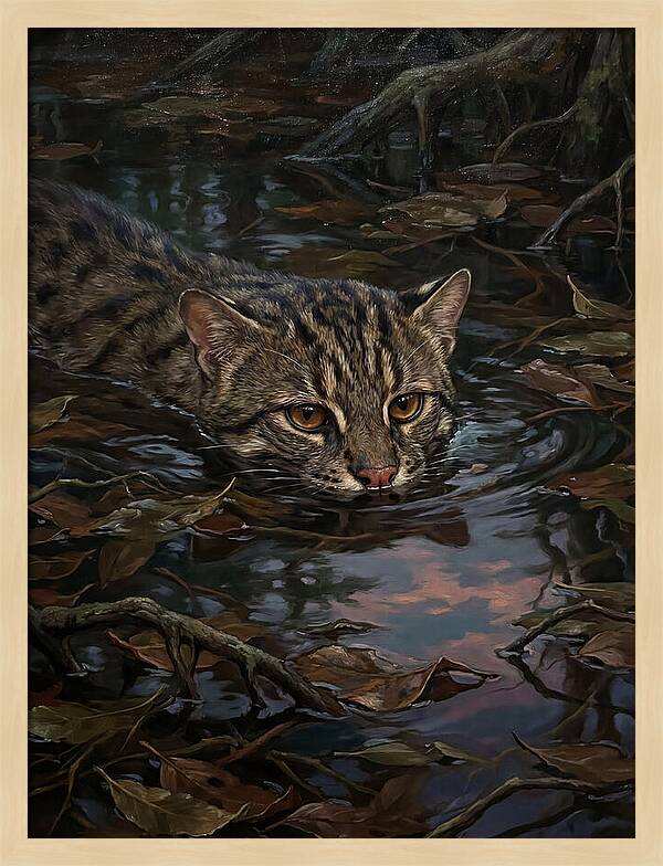 Fishing Cat In Water