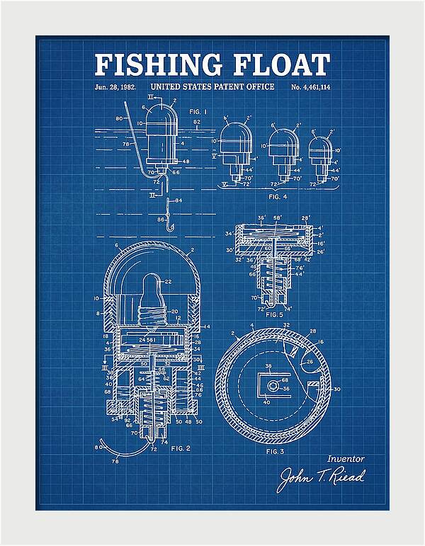 Fishing Float Blueprint Patent Us4461114a