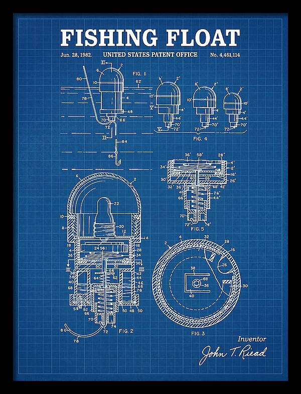 Fishing Float Blueprint Patent Us4461114a