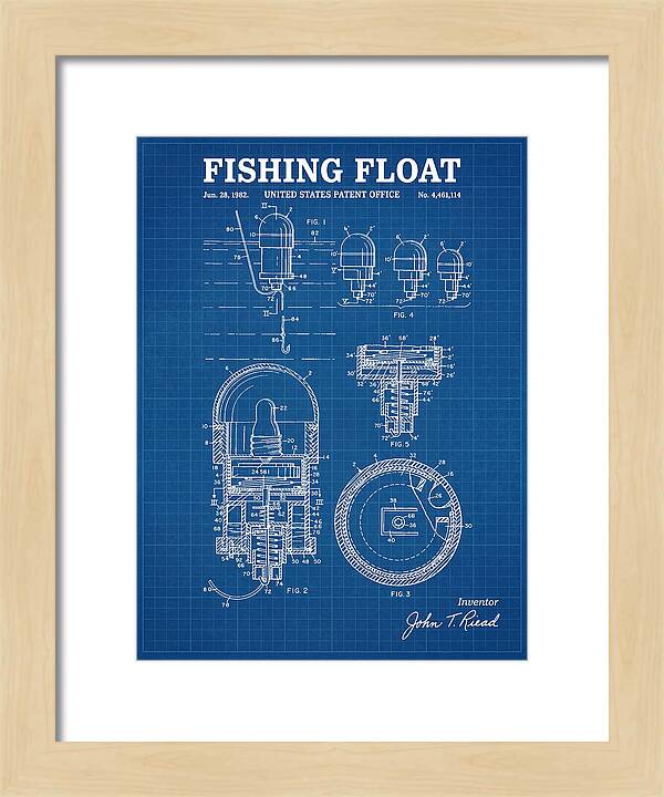 Fishing Float Blueprint Patent Us4461114a