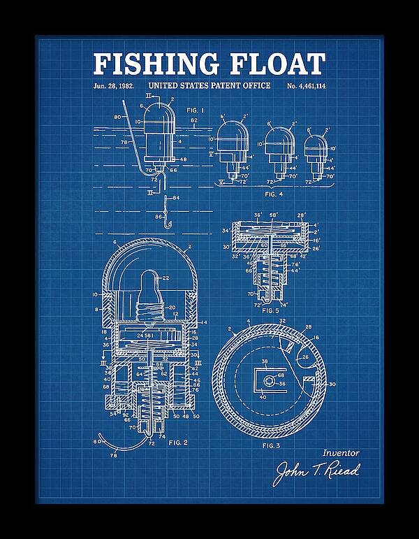 Fishing Float Blueprint Patent Us4461114a