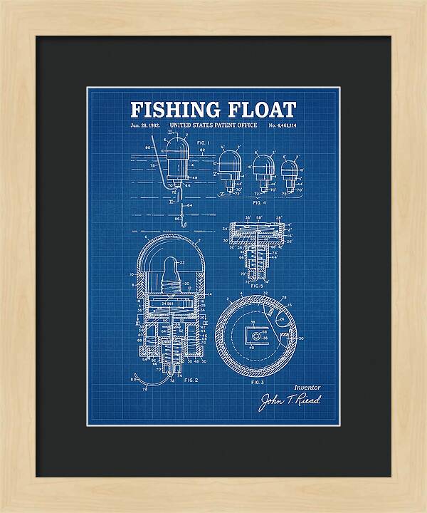 Fishing Float Blueprint Patent Us4461114a