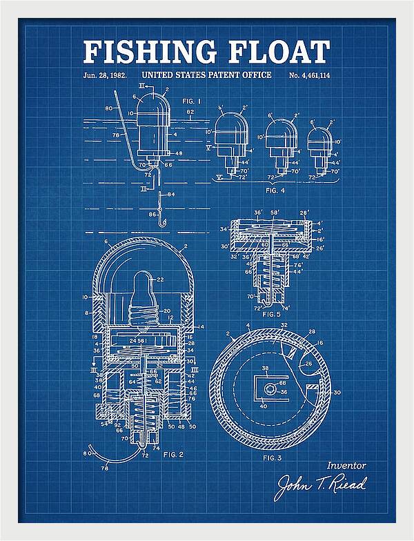 Fishing Float Blueprint Patent Us4461114a