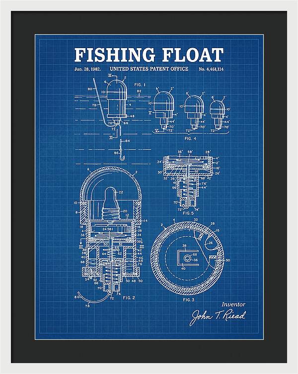 Fishing Float Blueprint Patent Us4461114a